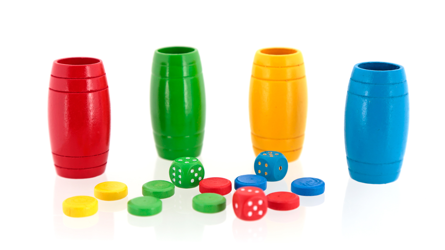 Fichas parchís madera