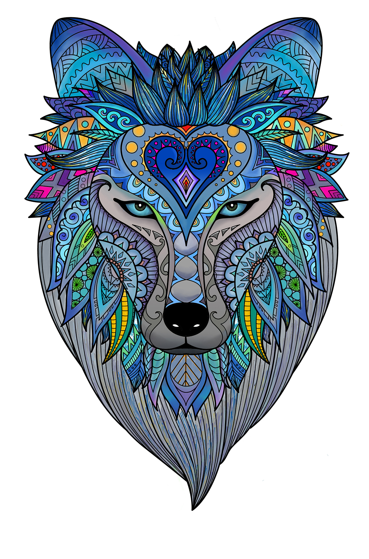 ANIMAL WOOD PUZZLE LOBO - Imagen 2