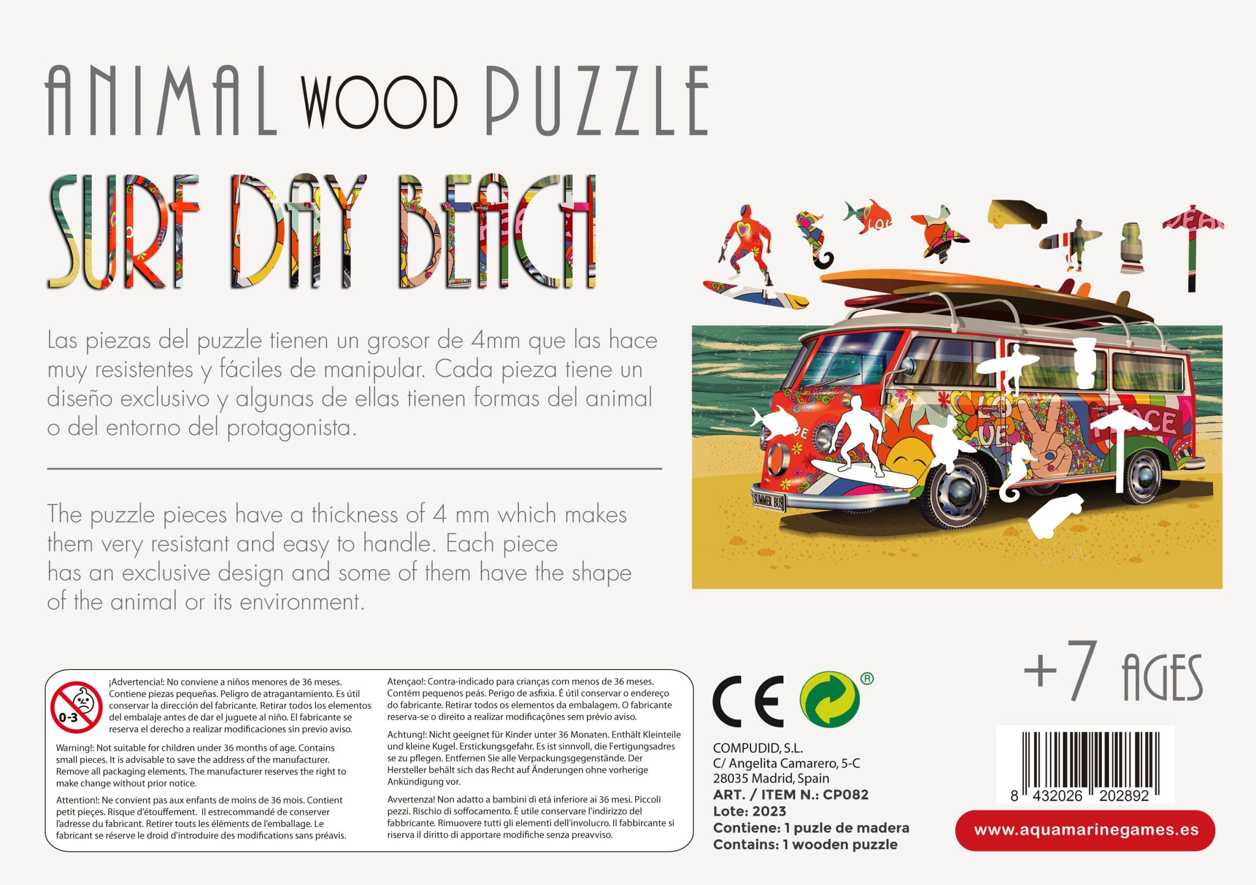 SURF WOOD PUZZLE SURF DAY - Imagen 2