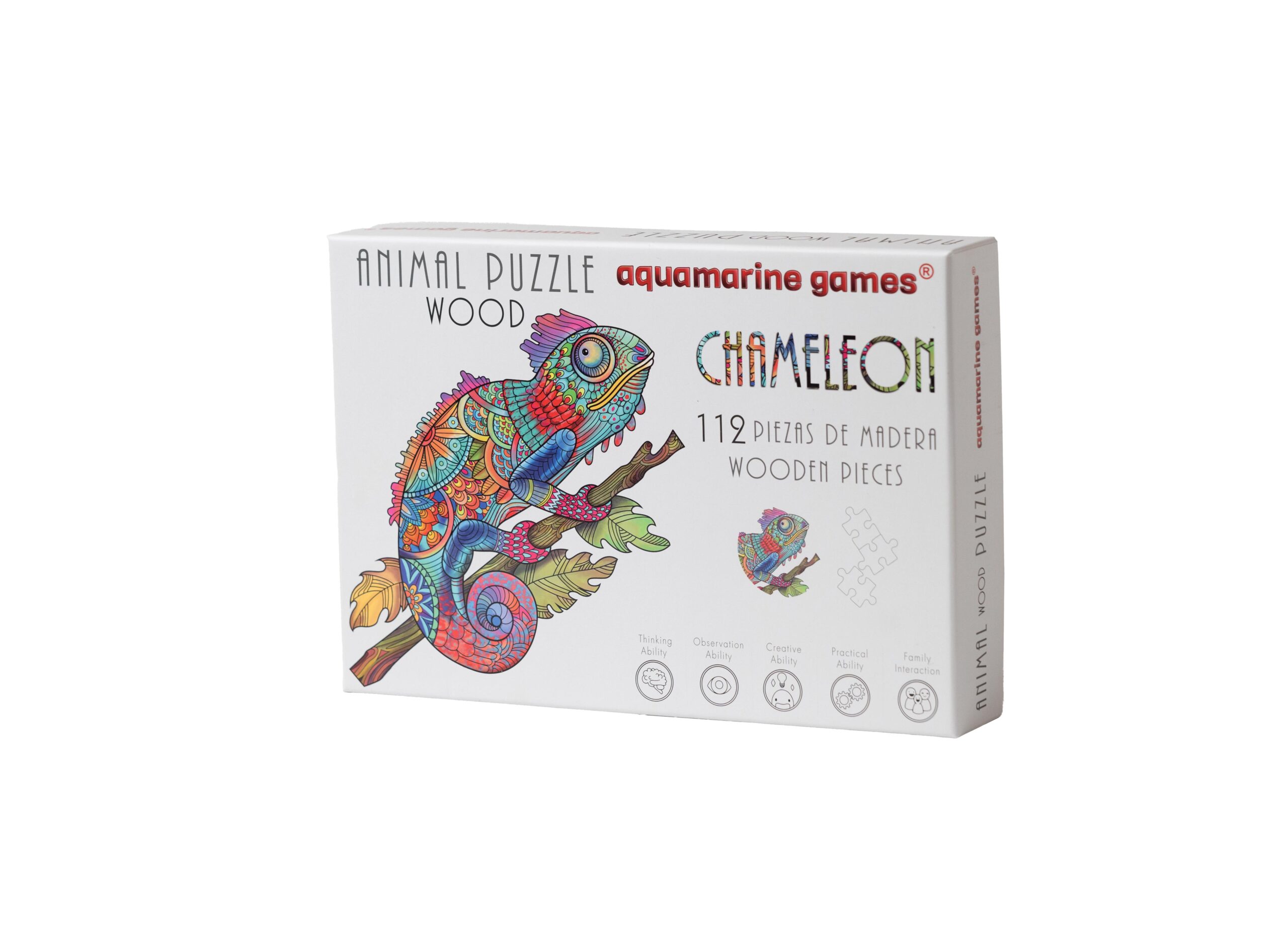 ANIMAL WOOD PUZZLE CAMALEÓN