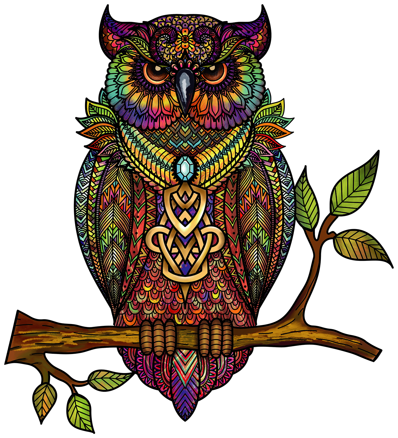 ANIMAL WOOD PUZZLE BUHO REAL - Imagen 4