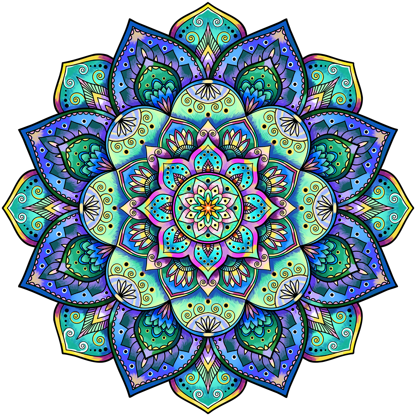 FLOWERS WOOD PUZZLE THE MANDALA