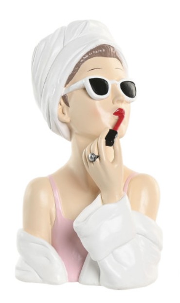 Chica pintalabios blanca