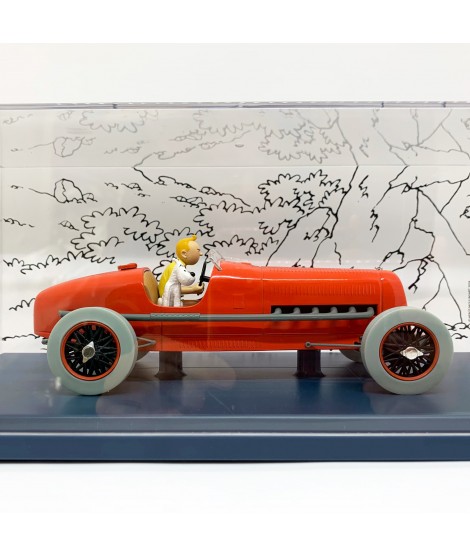 COCHE ESCALA 1/24 - 01 - LE BOLIDE ROUGE - LES CIGARS DU PHARAON