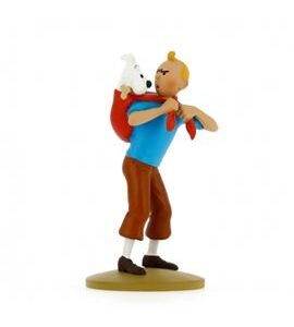 Tintín llevando a Milú