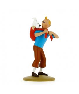 Tintín llevando a Milú